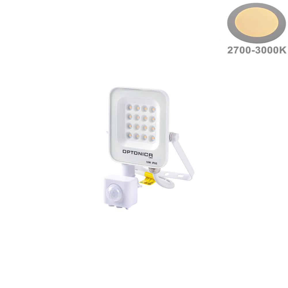 Led SMD Рефлектор БЕЛ 10W 900Lm AC220-240V 90° IP65 2700K + SENSOR