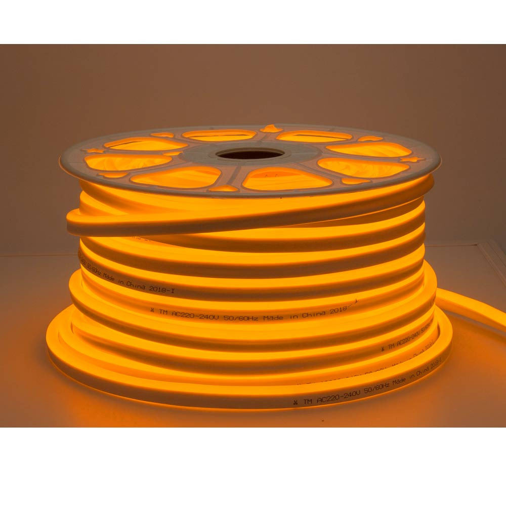 Led ФЛЕКСИБИЛЕН-НЕОН 220V AMBER(ЗЛАТНО ЖОЛТ) – IP65