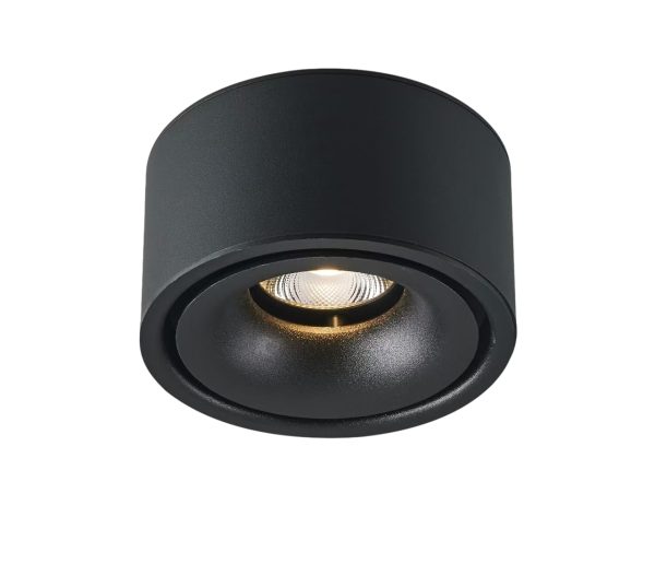 LED Спот Надграден 10W Црн 4000K BRIDGELUX-CHIP