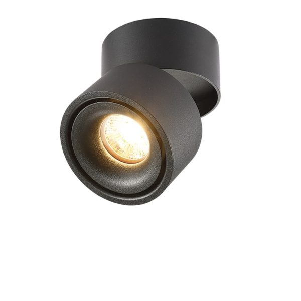 LED Спот Надграден 12W Црн 4000K BRIDGELUX-CHIP ПОДЕСУВАЧКИ