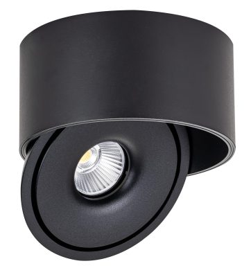 LED COB Светилка 30W Округла Ротативна Црна - BRIDGELUX