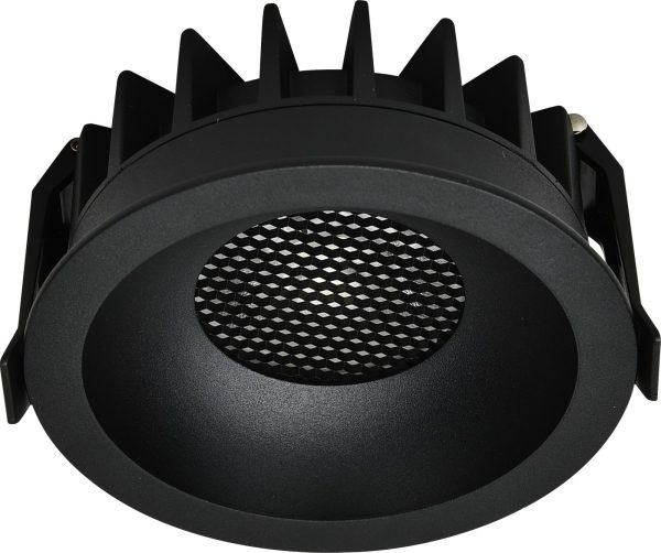 LED COB Светилка 15W CCT Округла Црна – BRIDGELUX