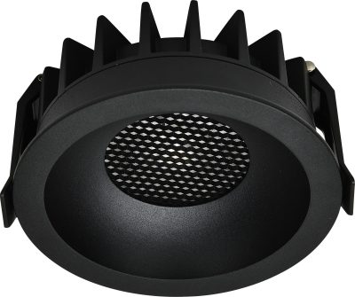LED COB Светилка 20W CCT Округла Црна - BRIDGELUX