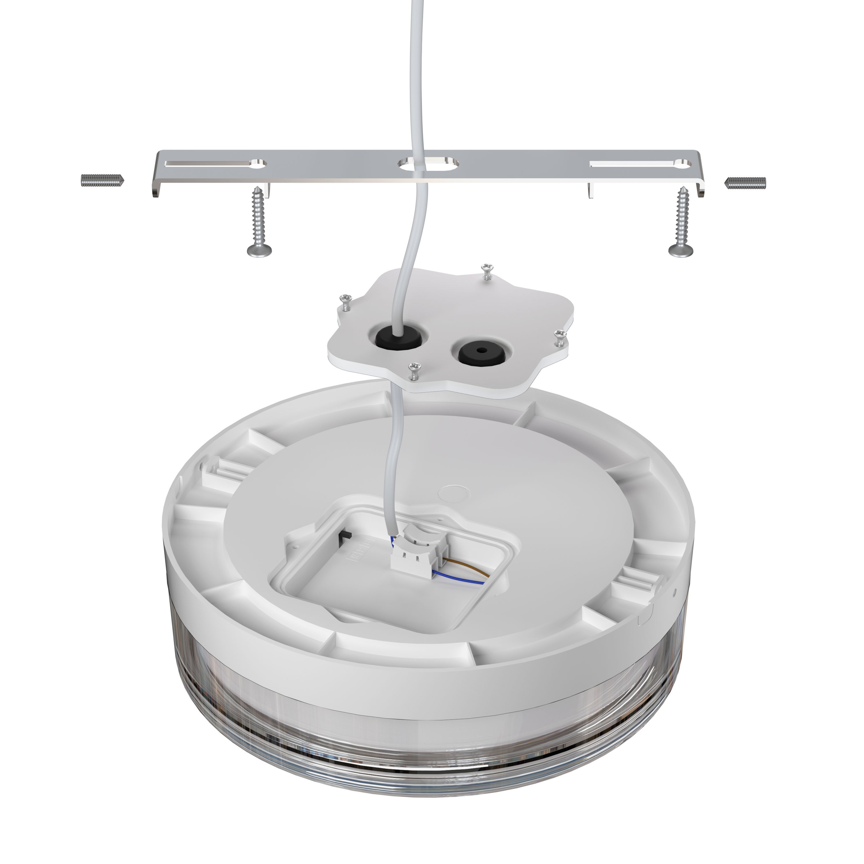 LED НАДВОРЕШНА ПЛАФОЊЕРКА СВЕТИЛКА КВАДРАТНА БЕЛА 9W 3CCT IP65