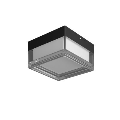 LED НАДВОРЕШНА ПЛАФОЊЕРКА СВЕТИЛКА КВАДРАТНА ЦРНА/БЕЛА 9W 3CCT IP65