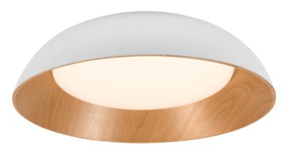 LED Плафонска Светилка 24W Бело/Дрво Тело CCT