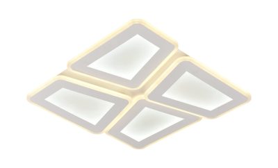 LED Плафонска Светилка 128W Бело/Сиво Тело CCT + Далечинско
