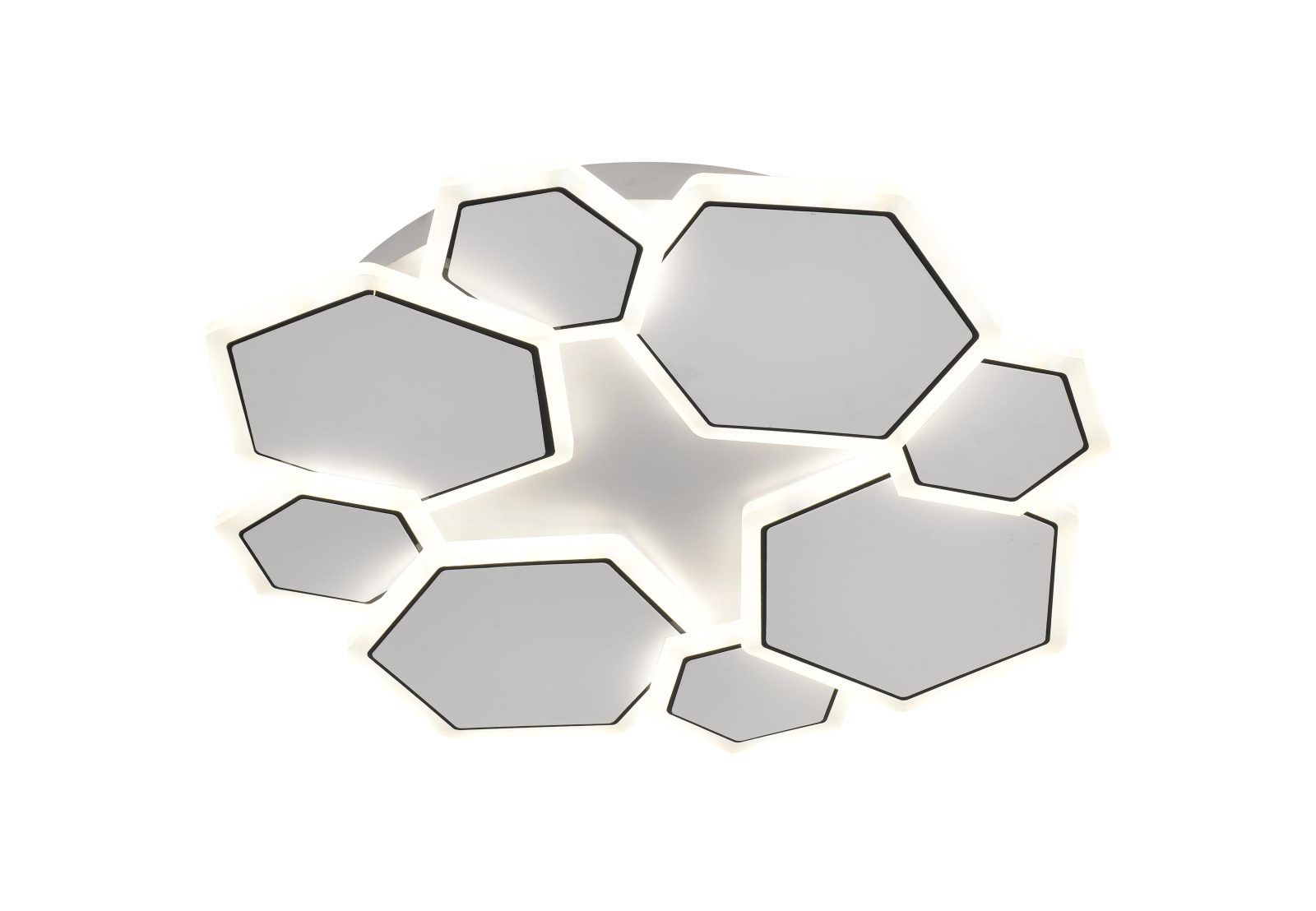 LED Плафонска Светилка 68W Бело/Сиво Тело CCT + Далечинско