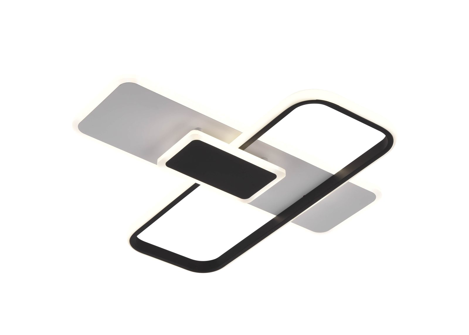 LED Плафонска Светилка 68W Бело/Црно Тело CCT + Далечинско