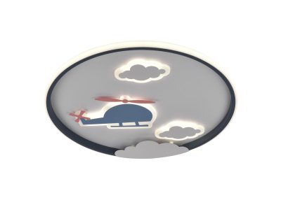LED Плафонска Светилка 78W Бело/Црно Тело CCT + Далечинско