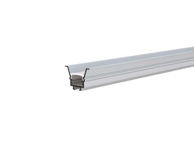 Алуминиумски Профил за LED Лента Silver Body/White Cover L=2M