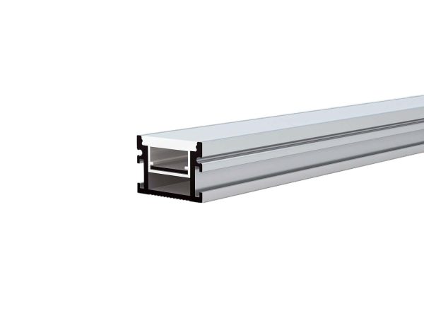 Алуминиумски Профил за LED Лента Silver Body/White Cover L=2M