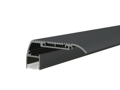 Алуминиумски Профил за LED Лента Black Body/White Cover L=2M