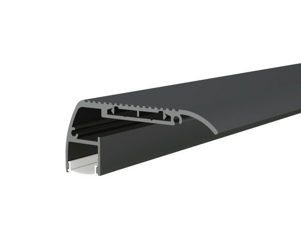 Алуминиумски Профил за LED Лента Black Body/White Cover L=2M