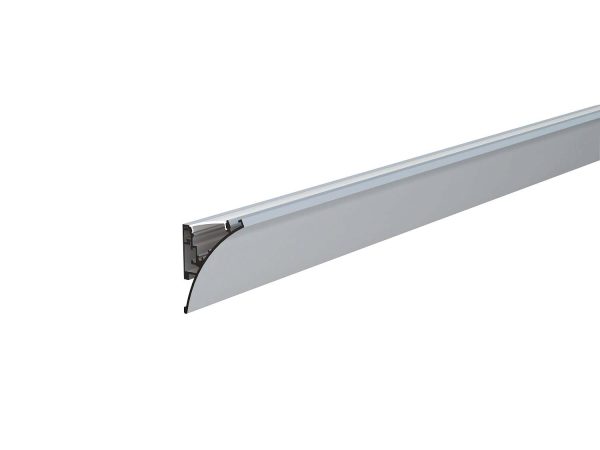Алуминиумски Профил за LED Лента Silver Body/White Cover L=2M
