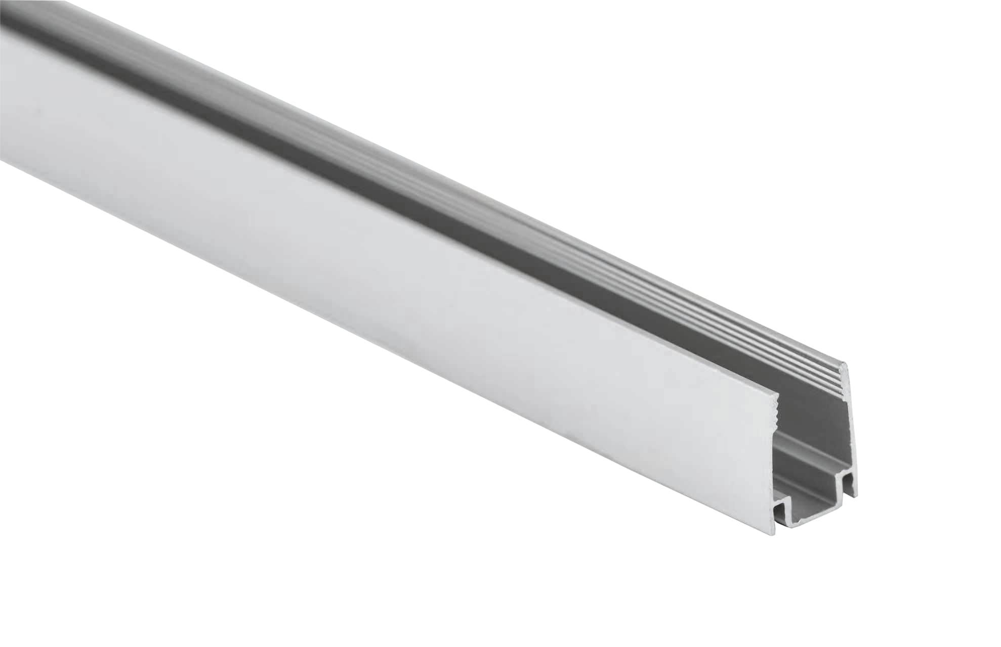 Алуминиумски Профил за LED Лента Сребрено Тело/Бел Капак L+2M