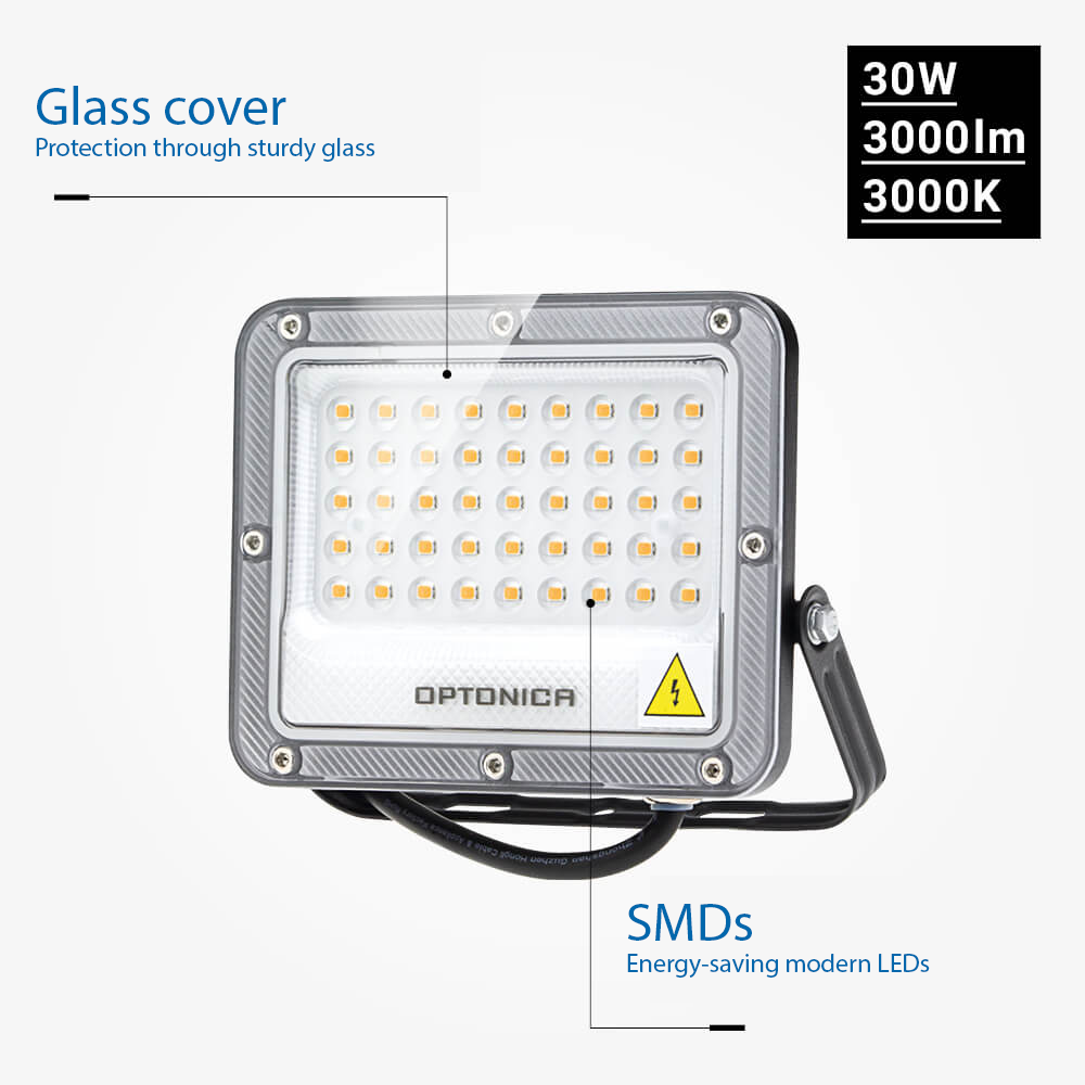 Led SMD Рефлектор ЦРНО ТЕЛО IP65 – LUMILedS CHIP 30W ТОПЛО БЕЛО