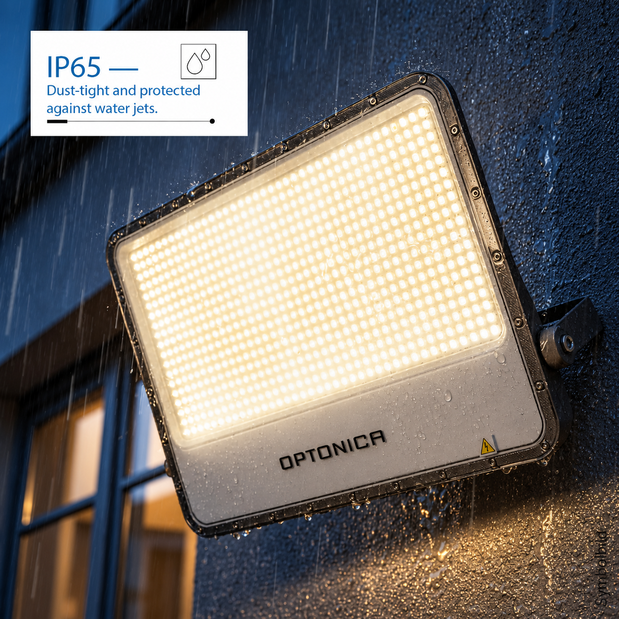 LED SMD РЕФЛЕКТОР 500W СИВО ТЕЛО IP65 СО 100CM КАБЕЛ