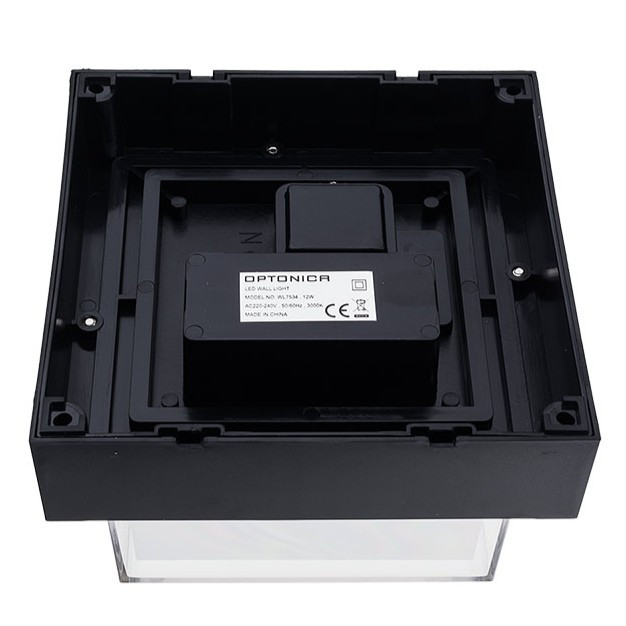 Led ЅИДНО СВЕТЛО КВАДРАТ ЦРНО 15W 4200K 1000Lm AC100-240V IP65