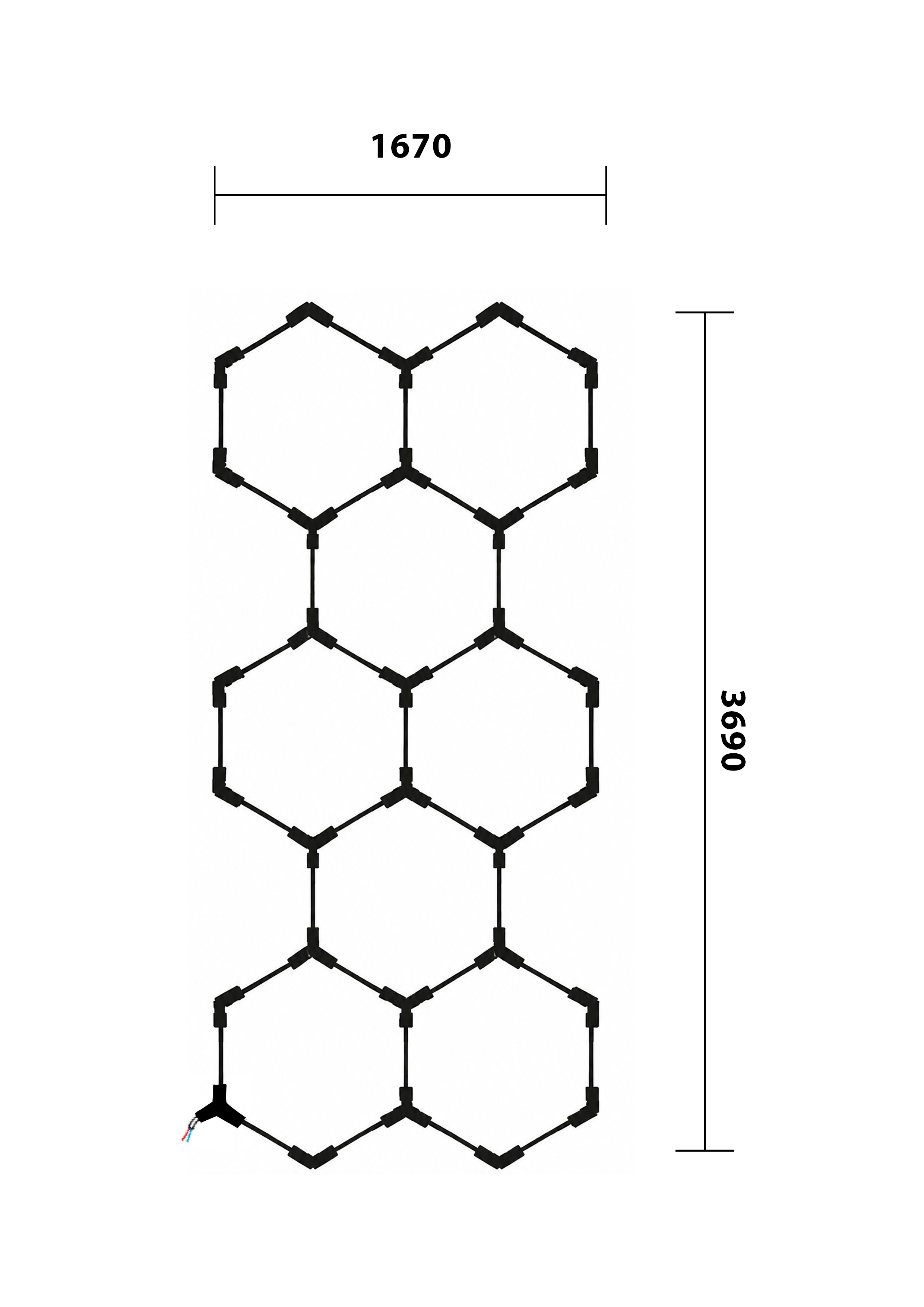 ХЕКСАГОН СЕТ СВЕТИЛКА 8HEXS 259W СО АКСЕСОАРИ