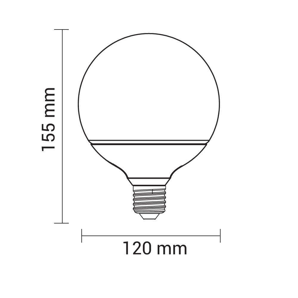 Led СИJАЛИЦА E27 G125 15W 1320Lm RA>80 AC175-265V 6000K