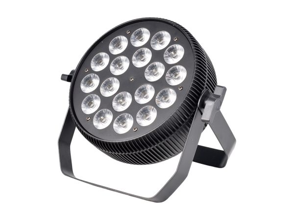 Power In/Out Led Slim Flat PAR Can 18x 10W RGBWA+UV 6 in 1
