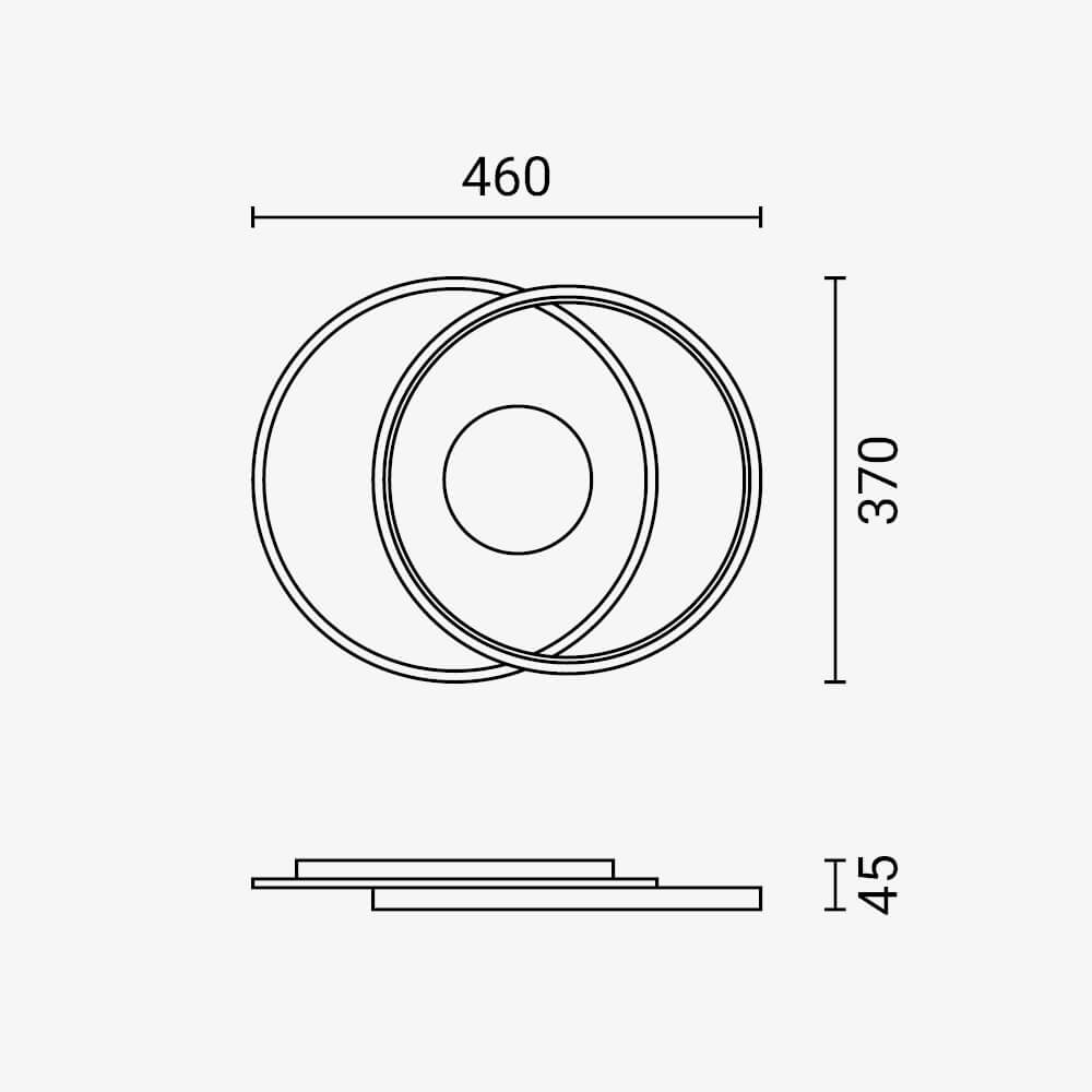 LED ПЛАФОНСКА СВЕТИЛКА 54W/4120LM WH+BK 3000-6000K ДИМАБИЛЕН + ДАЛЕЧИНСКО