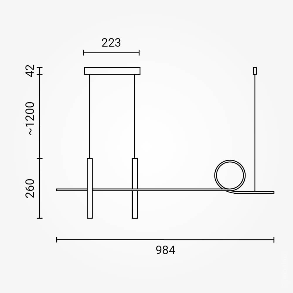 LED ВИСЕЧКА СВЕТИЛКА 24W/1920LM ЦРНА/БЕЛА 3000K 175-265V