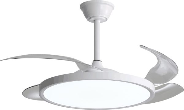 LED Плафонска Светилка Вентилатор 36W/3CCT Бела Слим + Далечинско