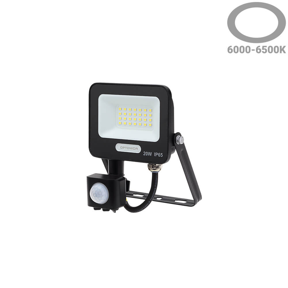 Led SMD Рефлектор IP65 ЦРНО ТЕЛО СО СЕНЗОР 20W БЕЛА СВЕТЛИНА