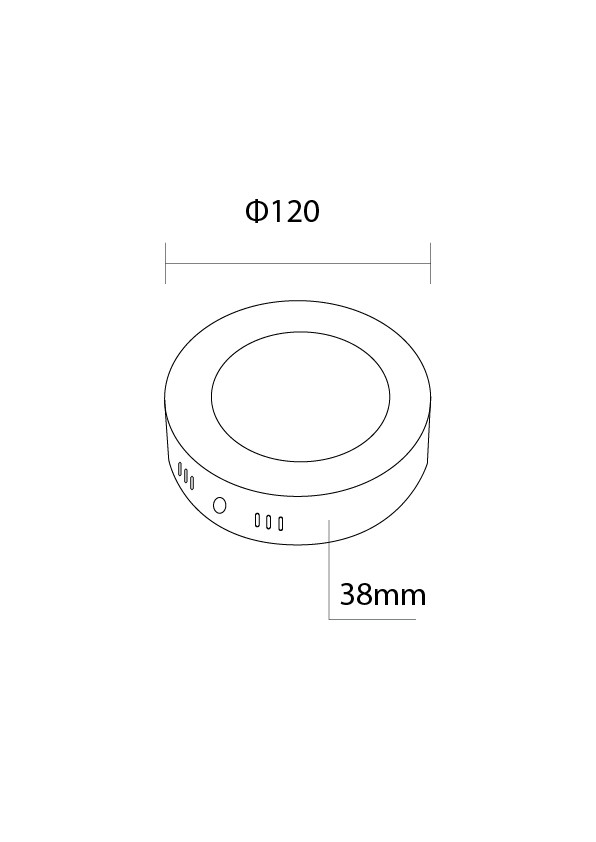 6W Led НАДГРАДЕН ПАНЕЛ КРУГ AC85-260V 50-60Hz 6000K