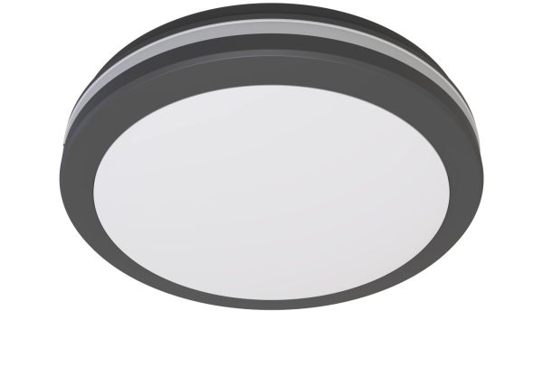 LED Надворешно Плафонско Светло Црно 20W CCT IP65 – MICROWAVE SENSOR