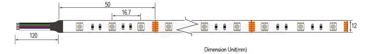 Led ЛЕНТА RGBWW 60L/M 12V 12MM 16W/M 1600Lm/M IP20