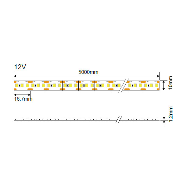 Led ЛЕНТА 2835 60 SMD/m ЗЕЛЕНА ВОДООТПОРНА