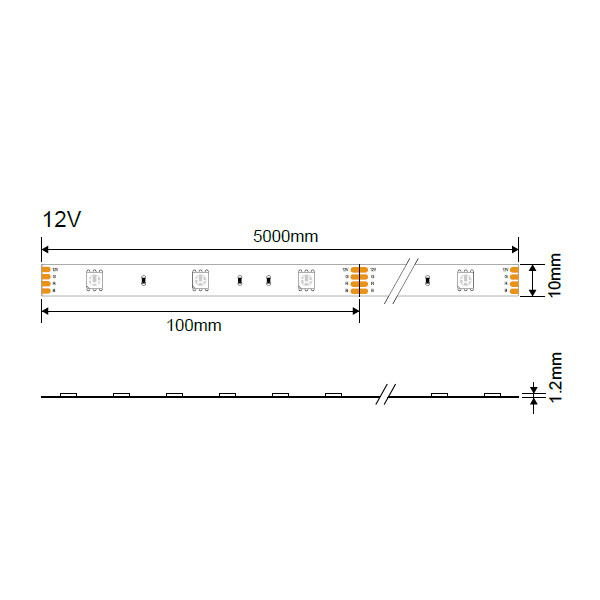 Led ЛЕНТА 5050 30 SMD/m 2700K НЕ-ВОДООТПОРНА