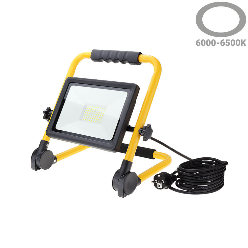 50W Led ПРЕНОСЕН SMD Рефлектор 4000Lm 3M КАБЕЛ 6000K – IP65