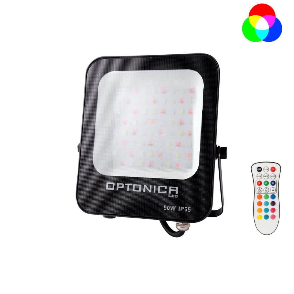 Led SMD Рефлектор БЕЛ 50W 4000Lm AC220-240V 120° IP65 RGB