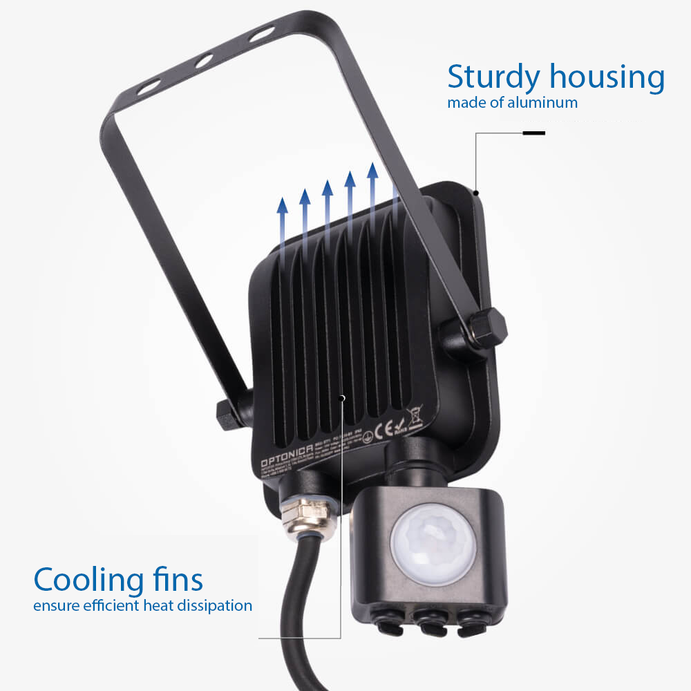 Led SMD Рефлектор ЦРН 10W 900Lm AC220-240V 90° IP65 2700K + SENSOR