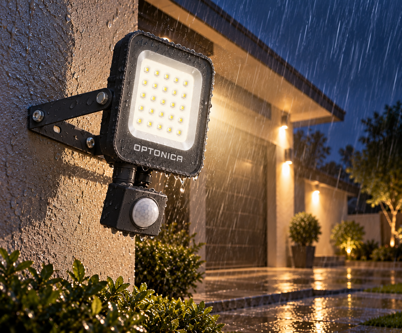 Led SMD Рефлектор ЦРН 10W 900Lm AC220-240V 90° IP65 6000K + SENSOR
