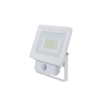 LED SMD РЕФЛЕКТОР БЕЛ 30W AC170-265V 100° IP65 2700K – СО СЕНЗОР