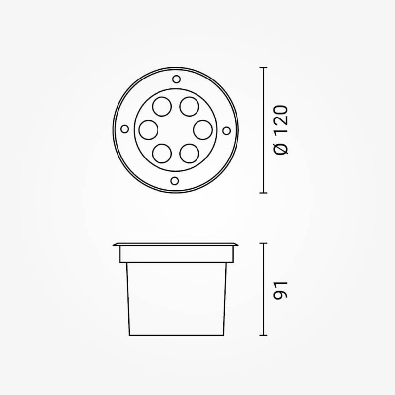 5W / 220V Led НАДВОРЕШНО ВГРАДНО СПОТ СВЕТЛО 2700K -IP65