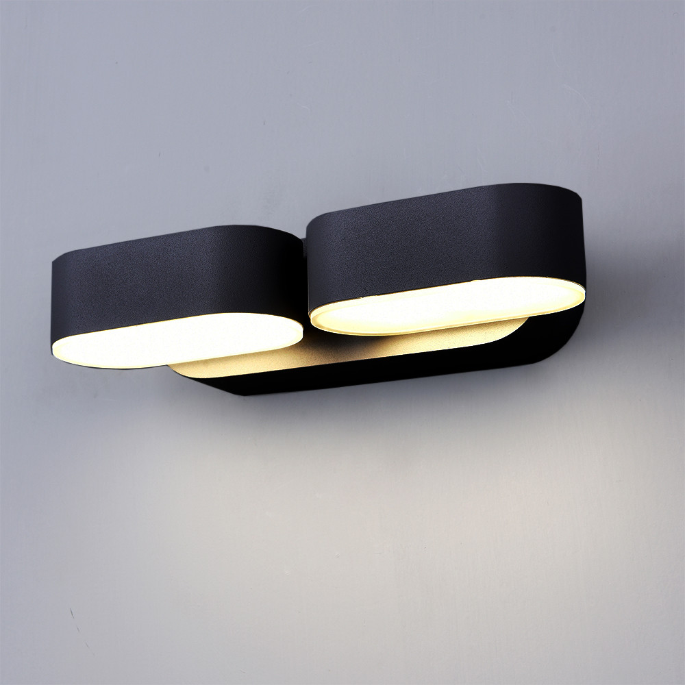 Led ЅИДНО СВЕТЛО EPISTAR AC100-240V 2*6W IP54 1320Lm ЦРНО ТЕЛО 4000K
