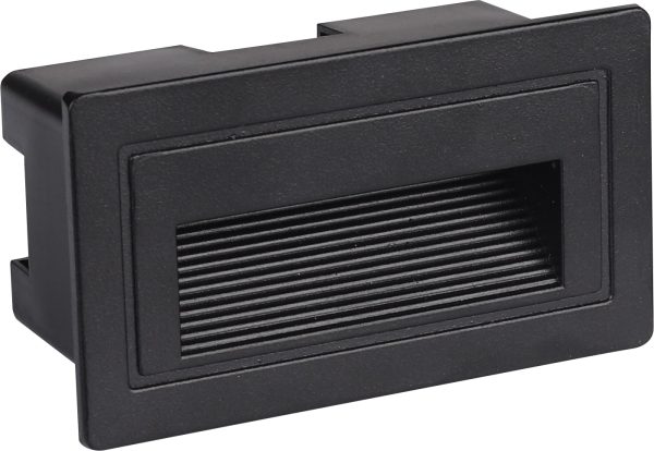 LED Степенична Светилка Квадратна ЦРНА 3W IP65
