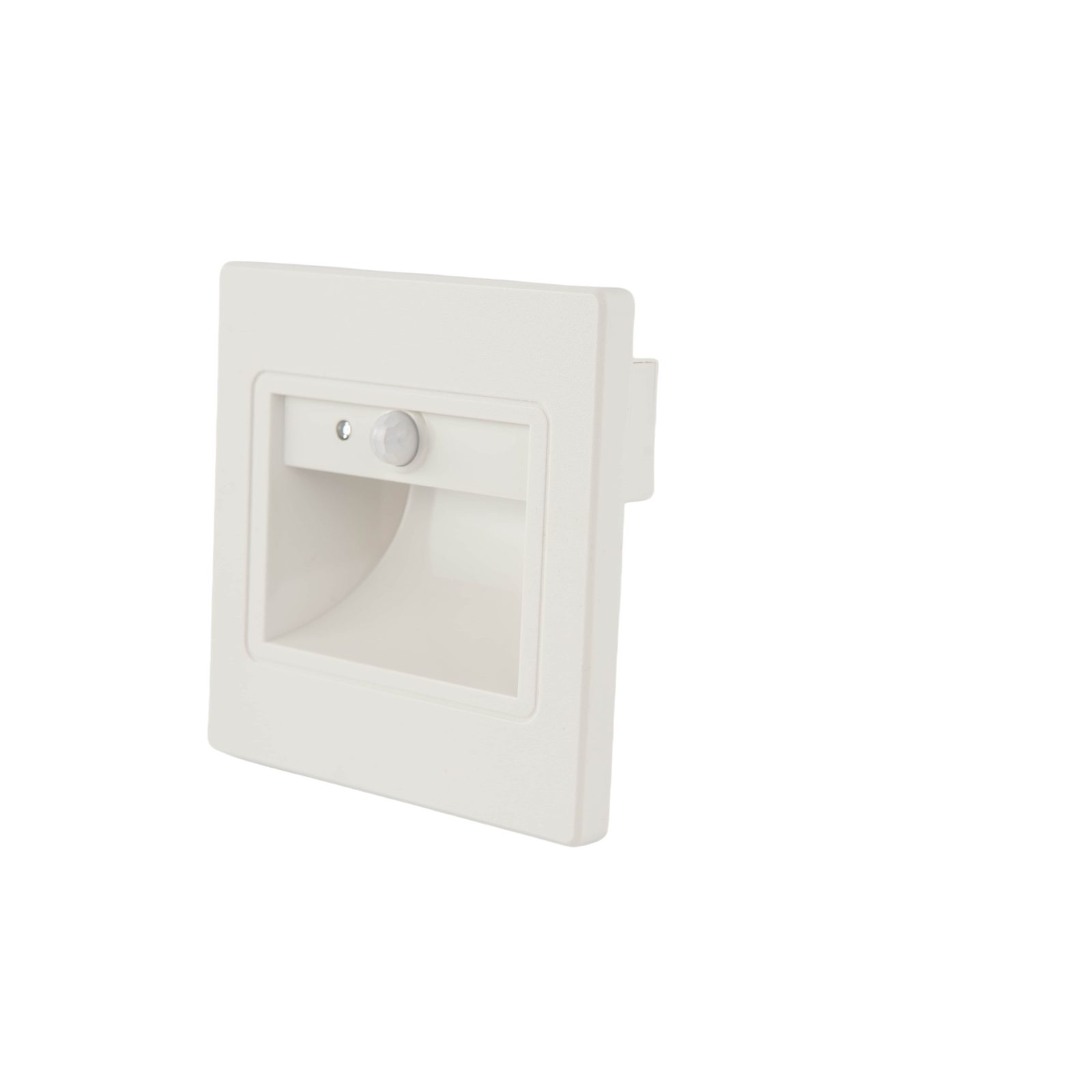 LED Степенично Светло Квадратно 1W IP20 Бело + Сензор