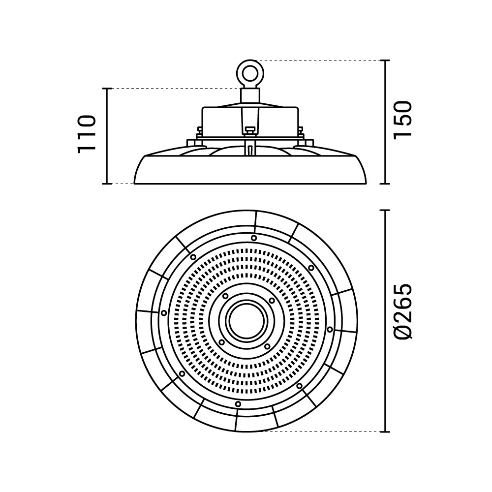 Led UFO ИНДУСТРИСКО СВЕТЛО LUMILedS-CHIP 100W БЕЛА СВЕТЛИНА