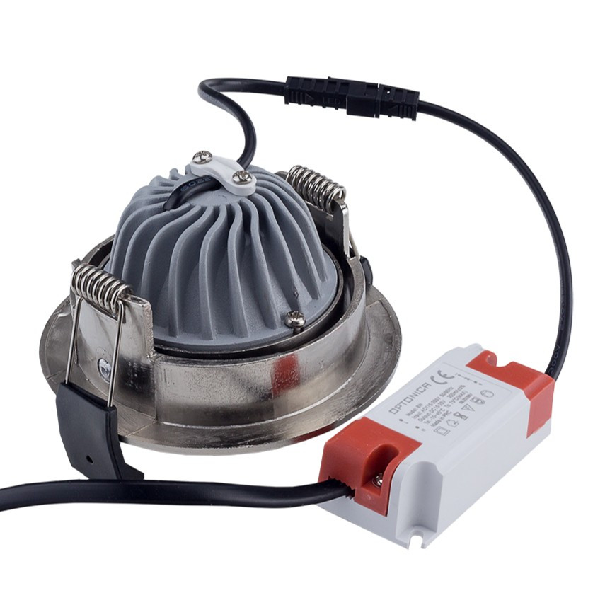 8W Led Cob ВГРАДЛИВ Рефлектор КРУГ, РОТАТИВЕН, 4500K – INOX