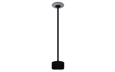 LED СОЛАРНА ГРАДИНСКА/ПАРКОВСКА СВЕТИЛКА CCT ЦРНА +2.5M ШИПКА + IP65 + ДАЛЕЧИНСКО
