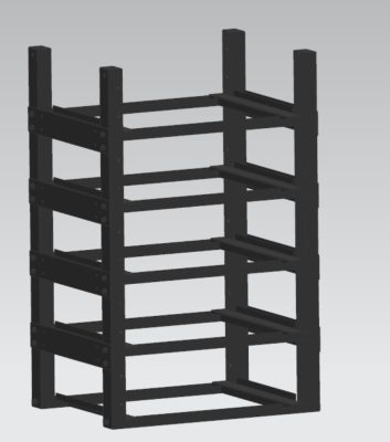 Black Stacked Rack for VT48200B