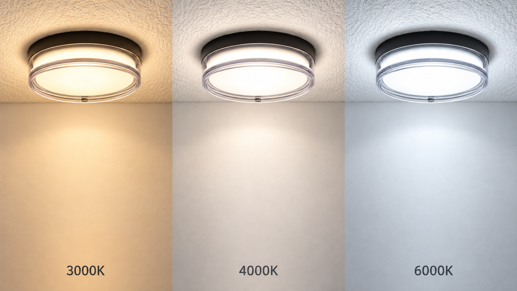 LED НАДВОРЕШНА ПЛАФОЊЕРКА СВЕТИЛКА ОКРУГЛА ЦРНА/БЕЛА 18W 3CCT IP65