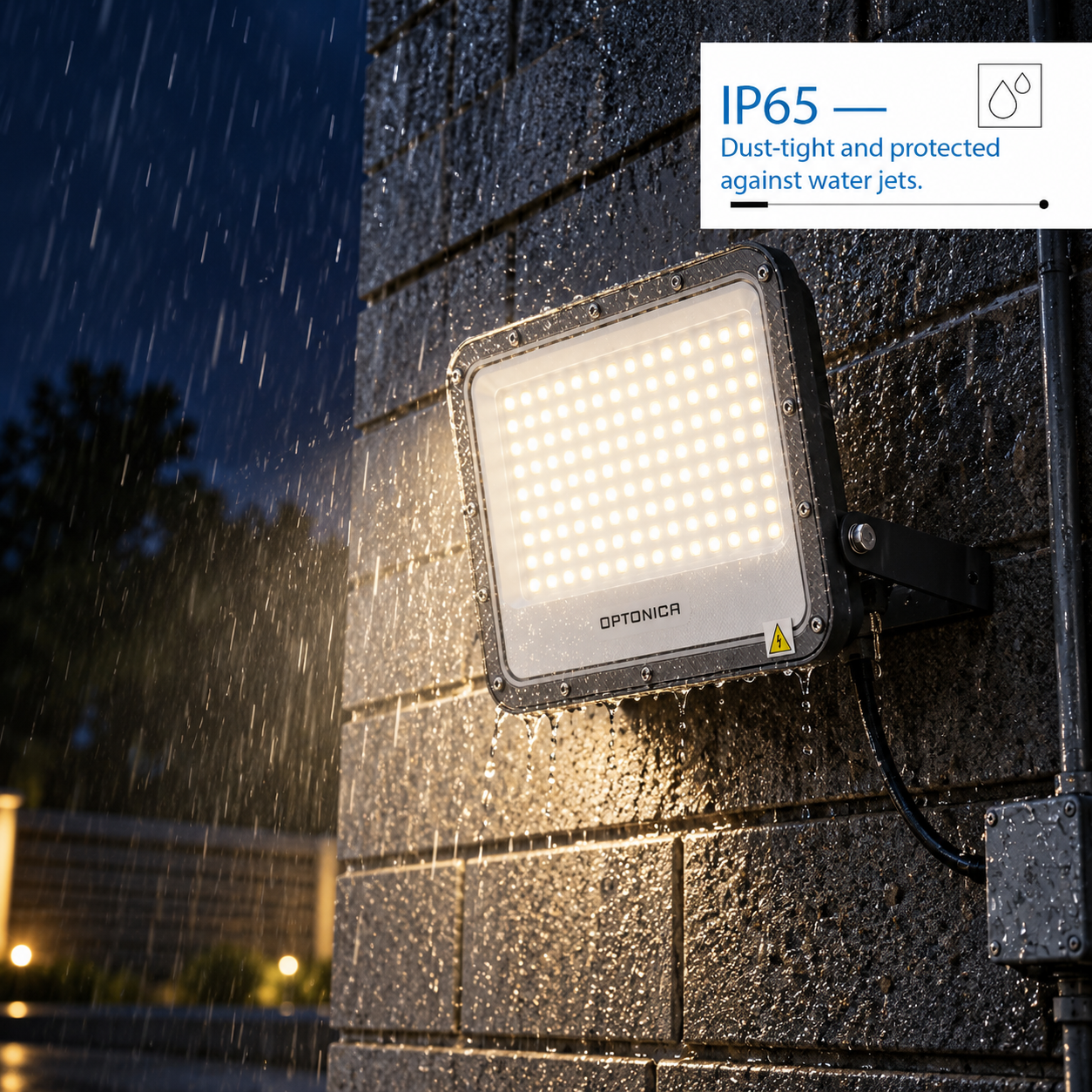 LED SMD РЕФЛЕКТОР 150W СИВО ТЕЛО IP65 СО 100CM КАБЕЛ